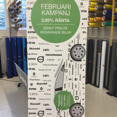 Roll-up till en kampanj. 